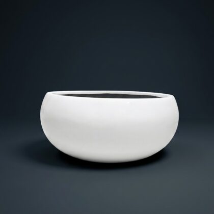 white fibre pot