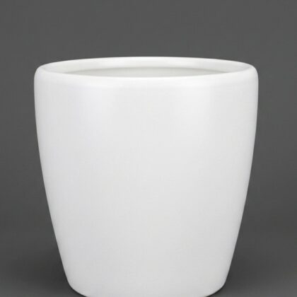 white fibre pot