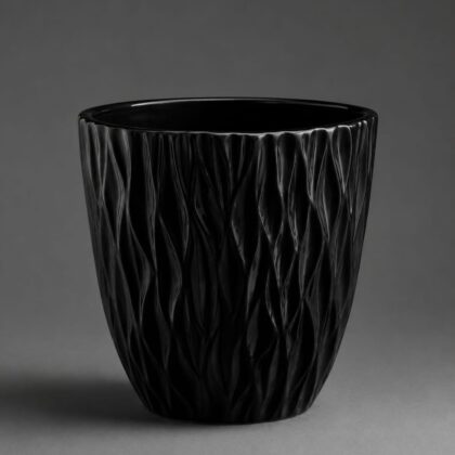 Black fibre pot