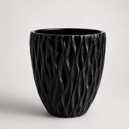 black fibre pot