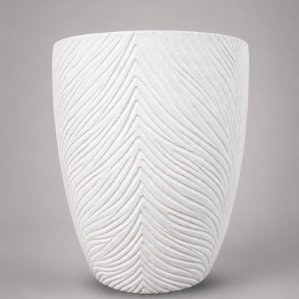 white gypsum and fibre Pot-30