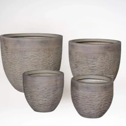 Brown Fiber Clay Pot